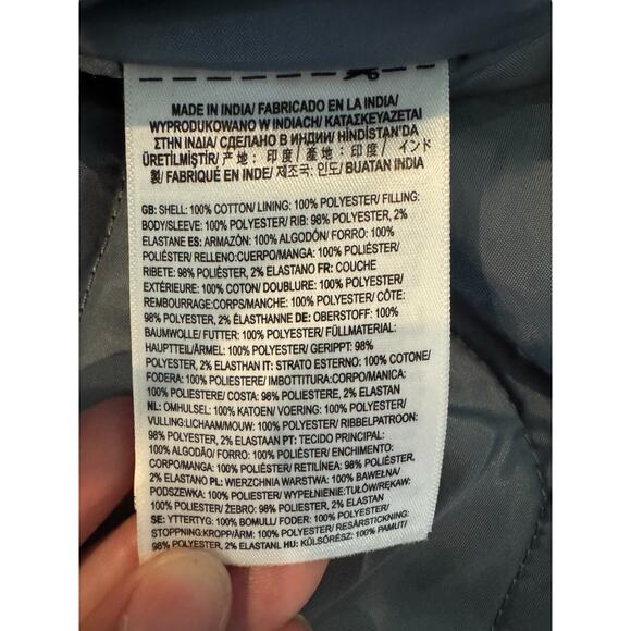 Vans Quilted Bomber Jacket Men XL Gray Blue Corduroy Full Zip Padded Lined HO22 - Picture 8 of 10